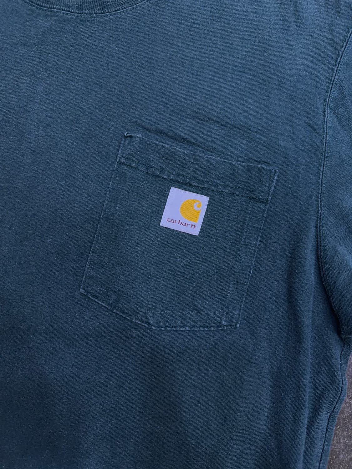 칼하트 빈티지 오리지널핏 원포켓 반팔티 다크그린 M 상품이미지4