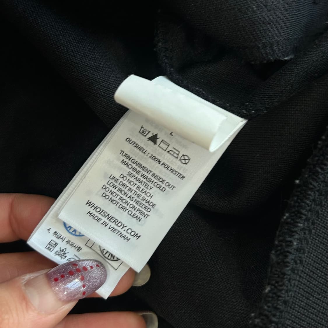 Nerdy 널디 레터링 트랙 블랙 져지 상품이미지6