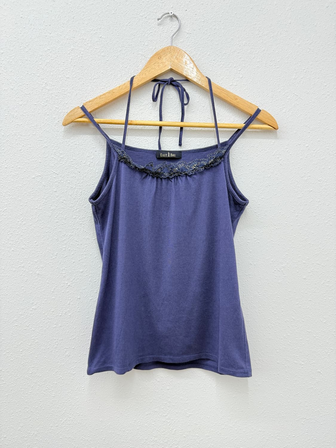 빈티지 EAST BOY 바이올렛 레이스 리본 슬리브리스 상품이미지2