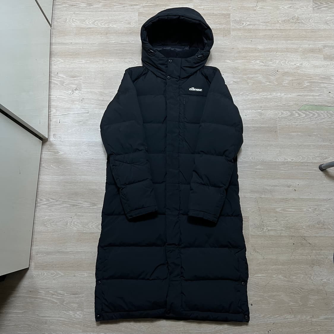 엘레쎄 덕다운 후드 롱패딩 점퍼 [블랙] S/90 상품이미지1