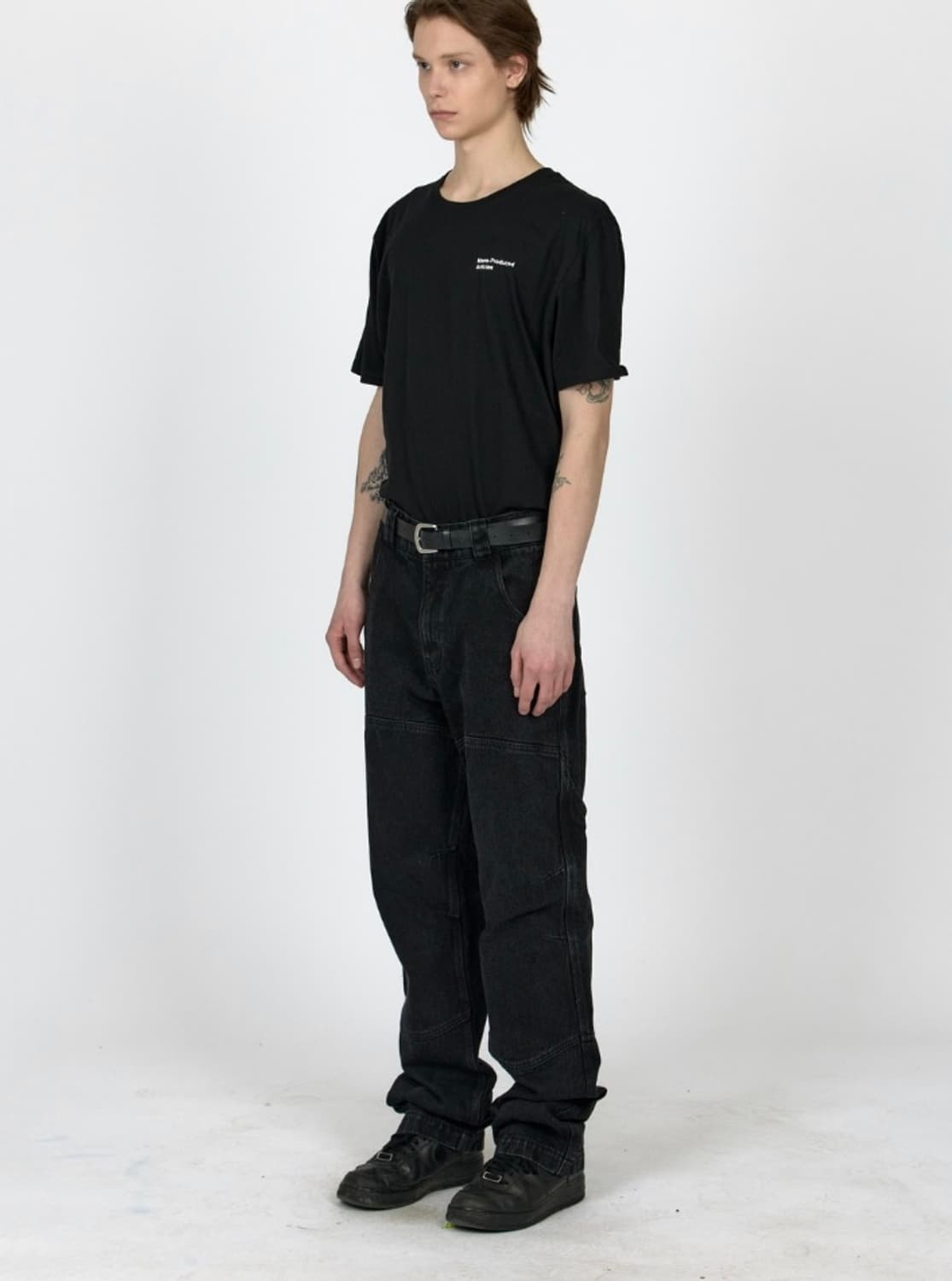  L 새상품 플라스틱프로덕트 MPa CALF POCKET 팬츠 블랙 상품이미지4