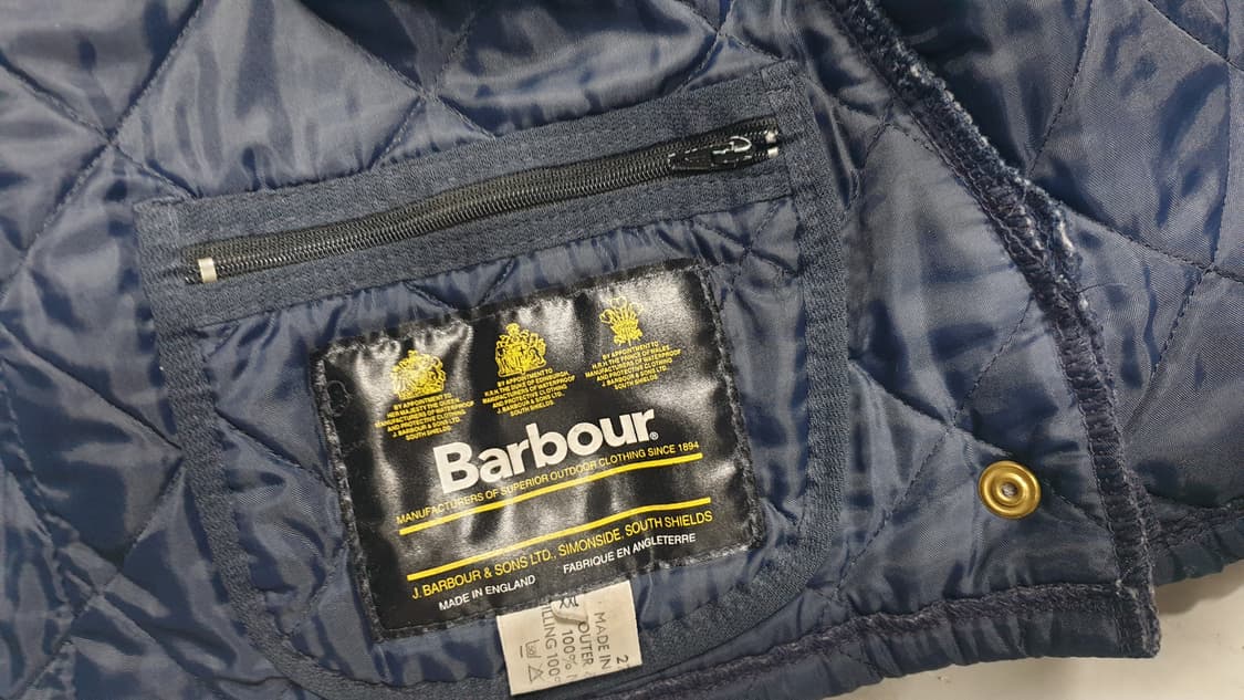 바버 퀼팅 자켓 네이비 XXL 상품이미지4