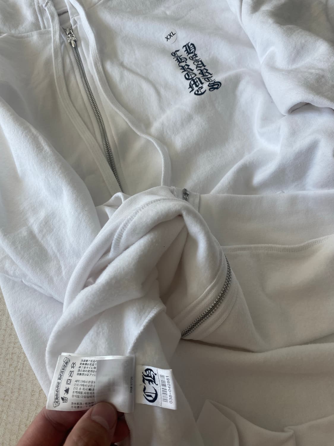 (새제품/XXL) 크롬하츠 버티컬로고 후드집업 상품이미지8