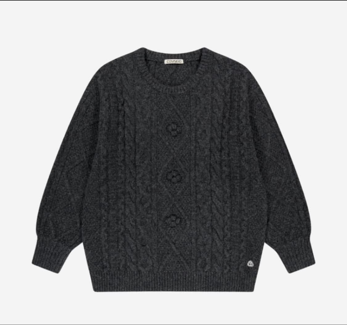 코이세이오 폼폼니트 차콜 상품이미지1