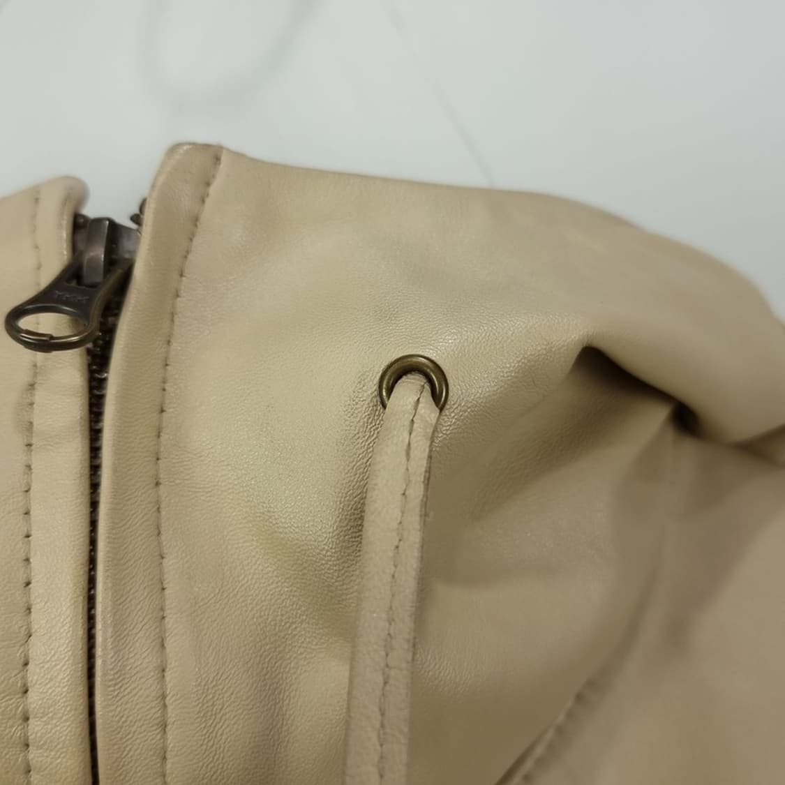 [빈티지] 리얼 레더 슬림핏 후드 가죽 자켓 M17769 상품이미지8