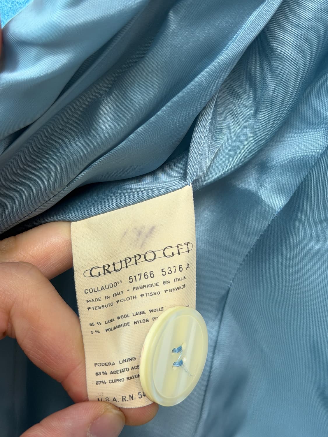 Christian Dior 크리스찬 디올 빈티지 울 블루 블레이저 42 상품이미지5