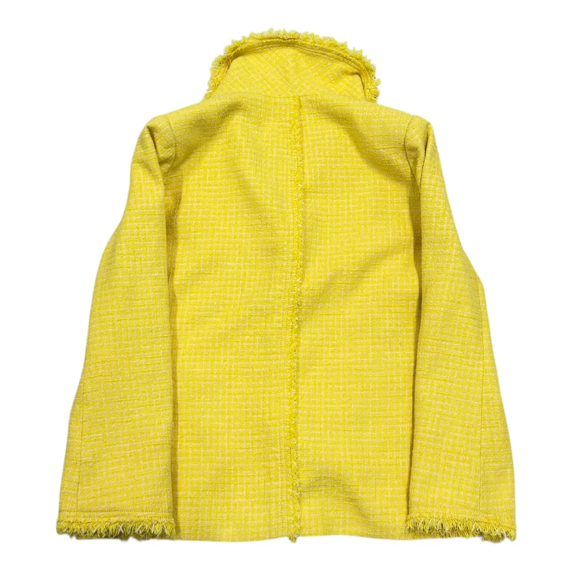 럭키슈에뜨 옐로우 트위드 자켓 36 상품이미지3