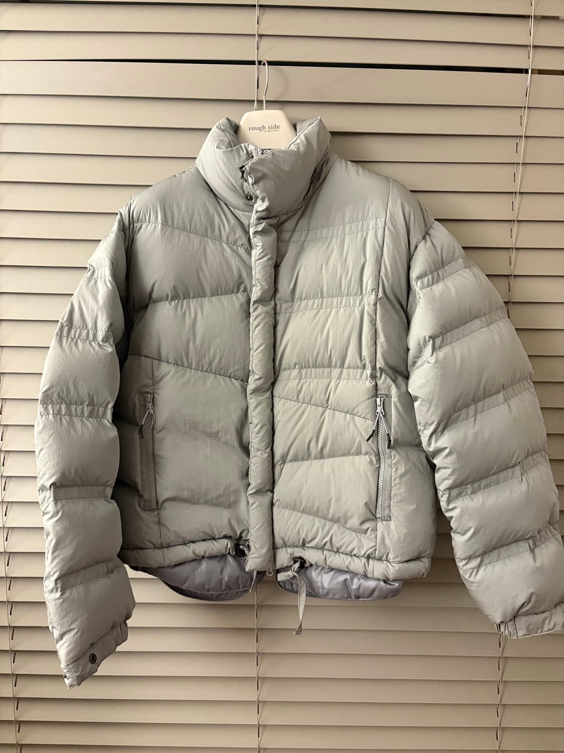 언어펙티드 레이어드 패딩 M 세이지그린 상품이미지1