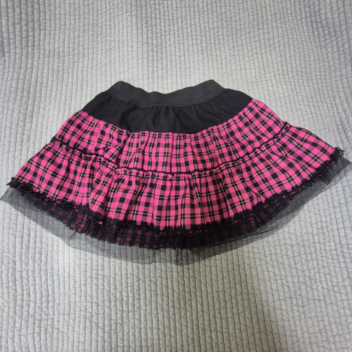 갸루 일브 체크 캉캉치마 상품이미지1