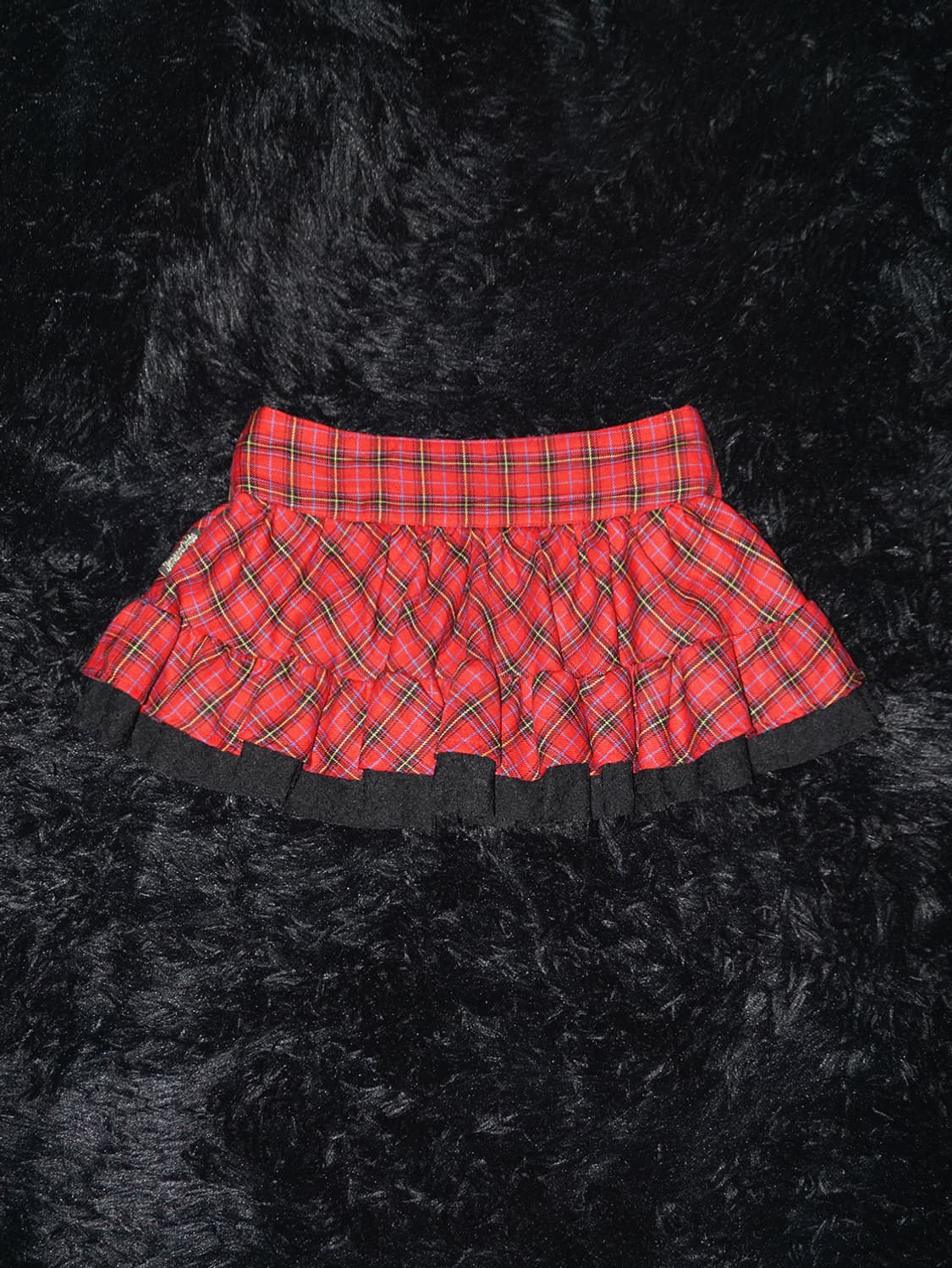 (banana chips) tartan check wrap skirt  상품이미지5