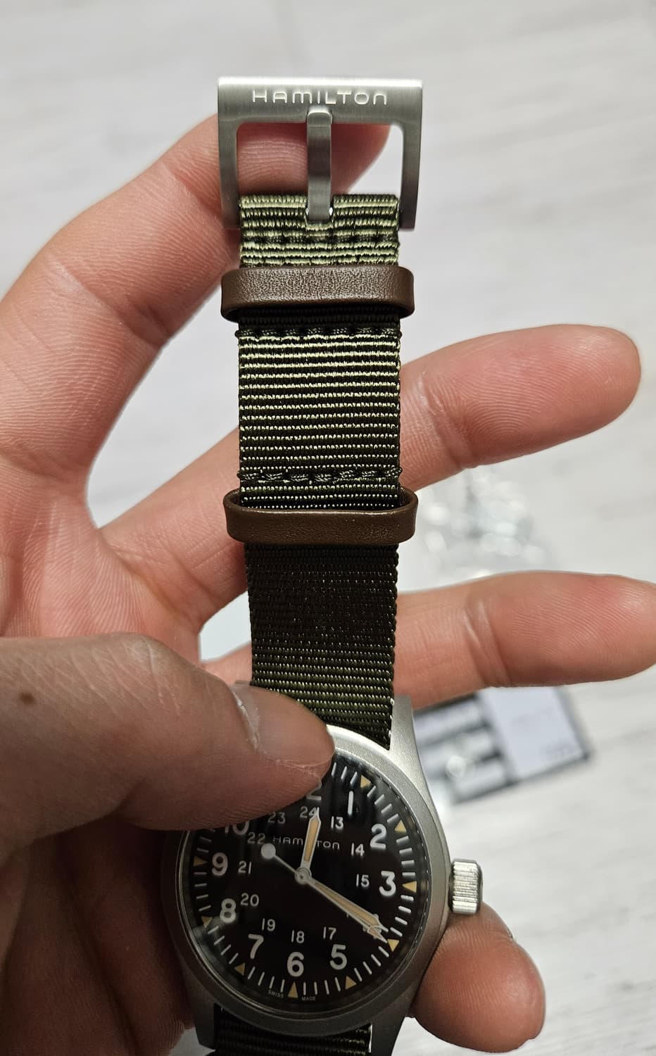 해밀턴 카키필드 메카니컬 수동 38mm 블랙 상품이미지5