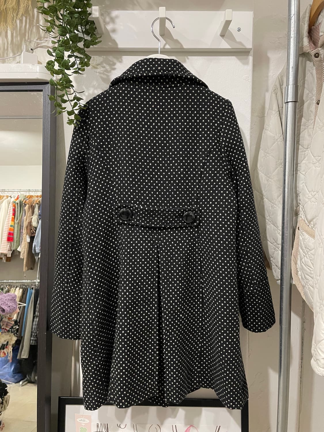 사와코 도트 더블 코트 상품이미지10
