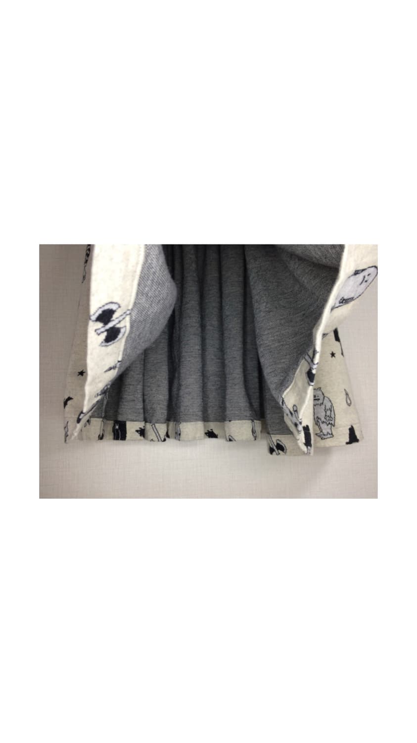 Ne-net 네넷냐 오트밀 프린팅 밴딩 스커트 상품이미지5