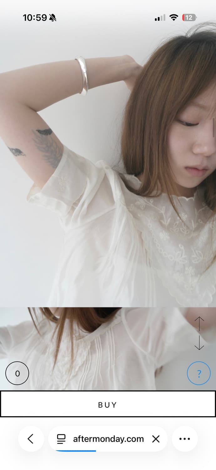 키야기 에프터먼데이 floral blouse set 블라우스 상품이미지4