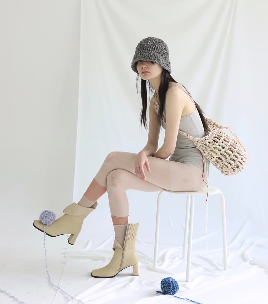 낫띵에브리띵 핸드메이드 니트 버킷햇 상품이미지4