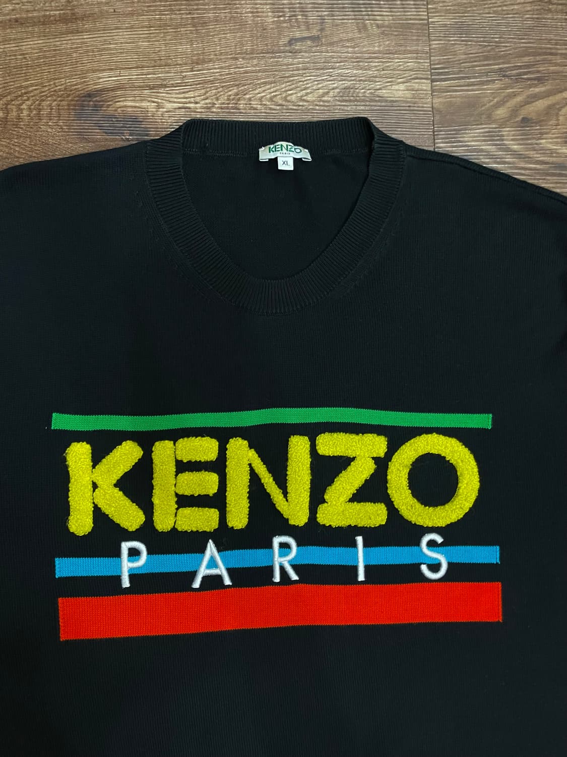 겐조 KENZO 삼선로고 니트 풀오버 블랙 상품이미지3