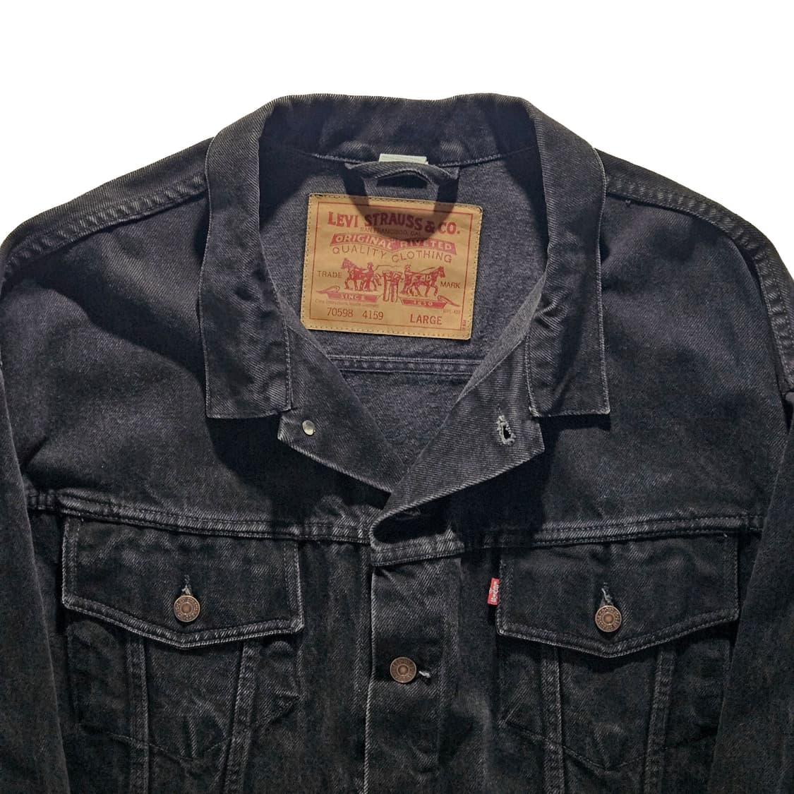 Levi's Black Denim Jacket 90s 상품이미지3