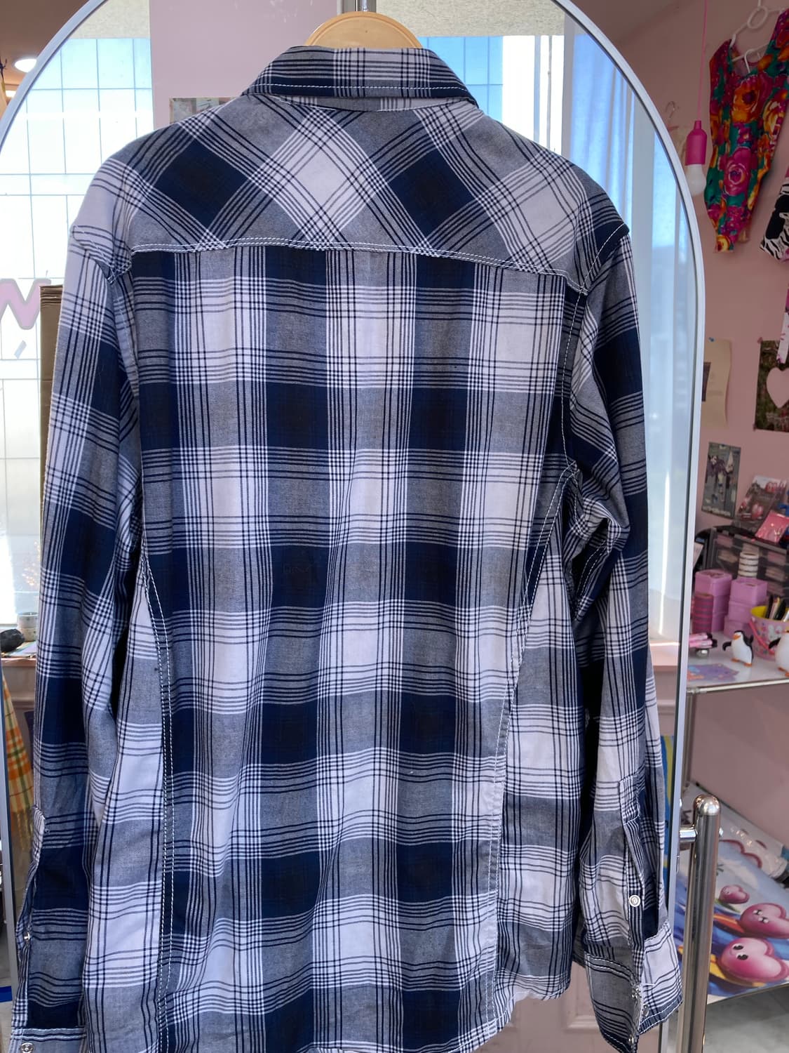 cotton 100, 웨스턴 빈티지 체크 에스닉 포켓 셔츠 상품이미지6