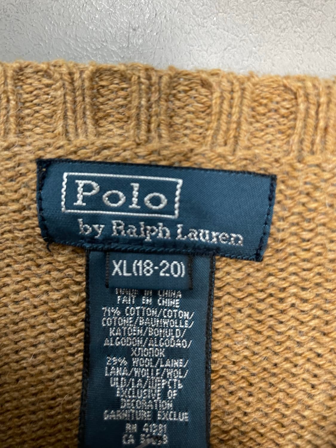 폴로 랄프로렌 라운드넥 브라운 니트 H2370 상품이미지5