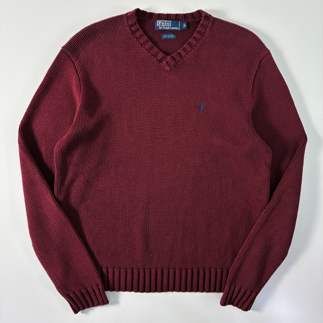 Polo 폴로 랄프로렌 코튼 버건디 니트 상품이미지1