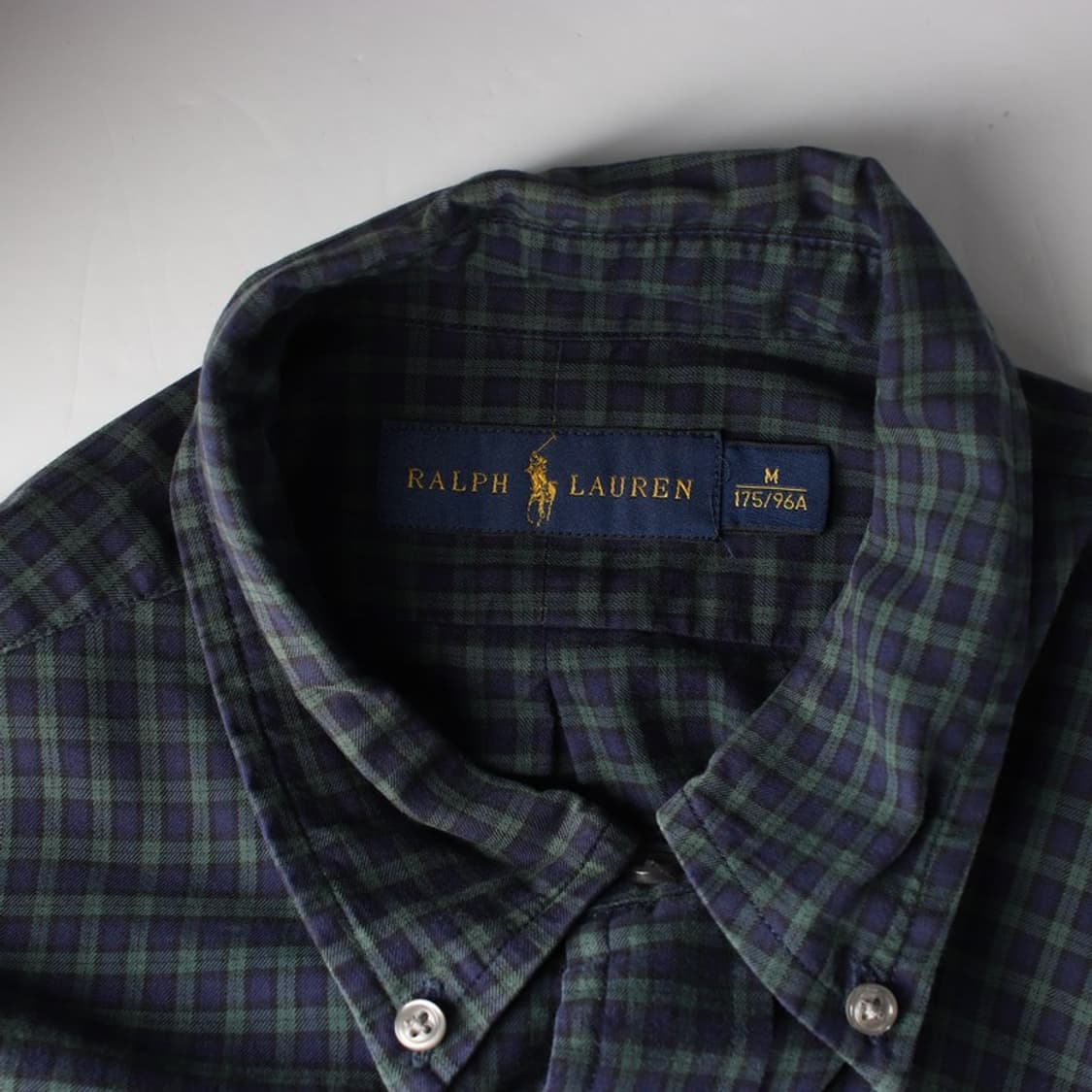 폴로 랄프로렌 네이비 타탄 체크 긴팔 셔츠 M 상품이미지5