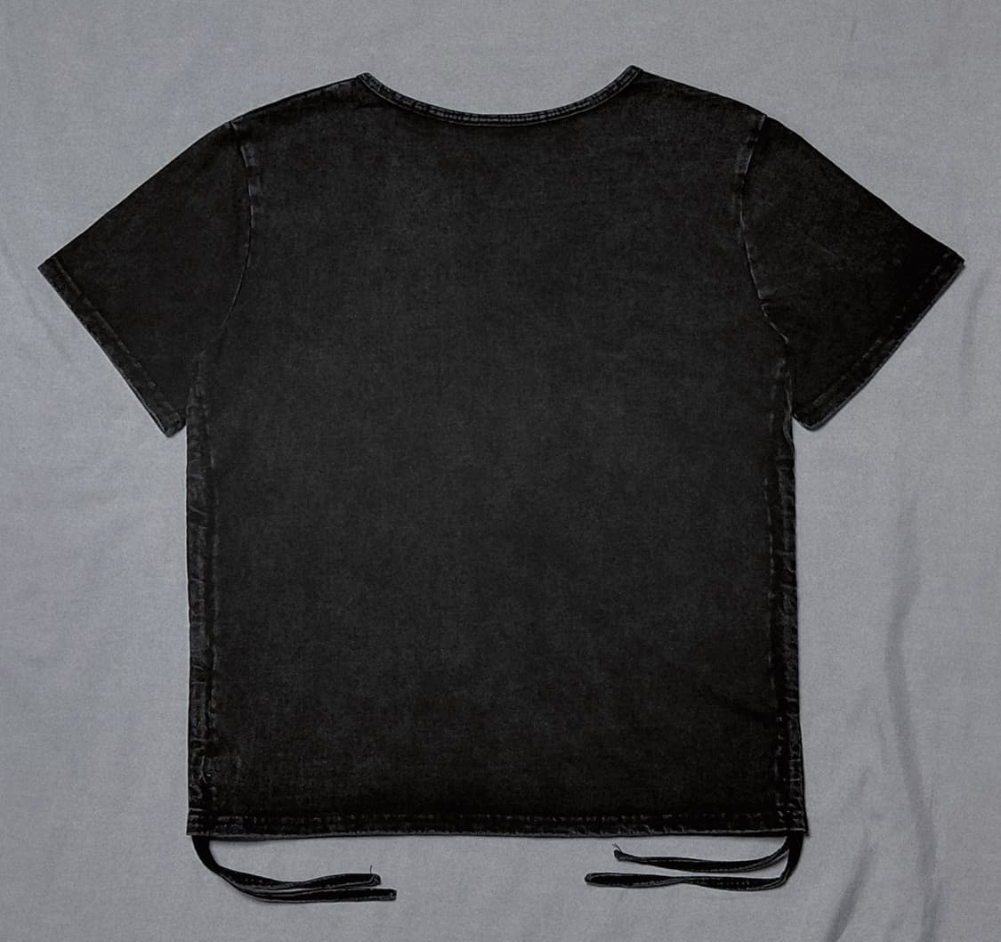 (F) 일본 빈티지 CRYX 피그먼트 셔링 노치넥 티셔츠 상품이미지9