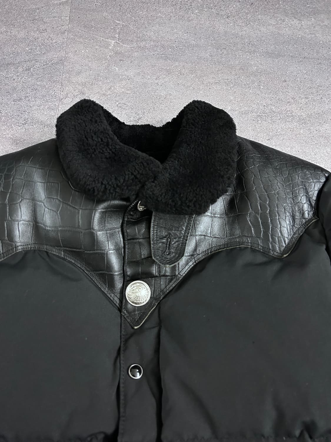 디아프바인 록키 레더 판넬 다운 자켓 상품이미지2