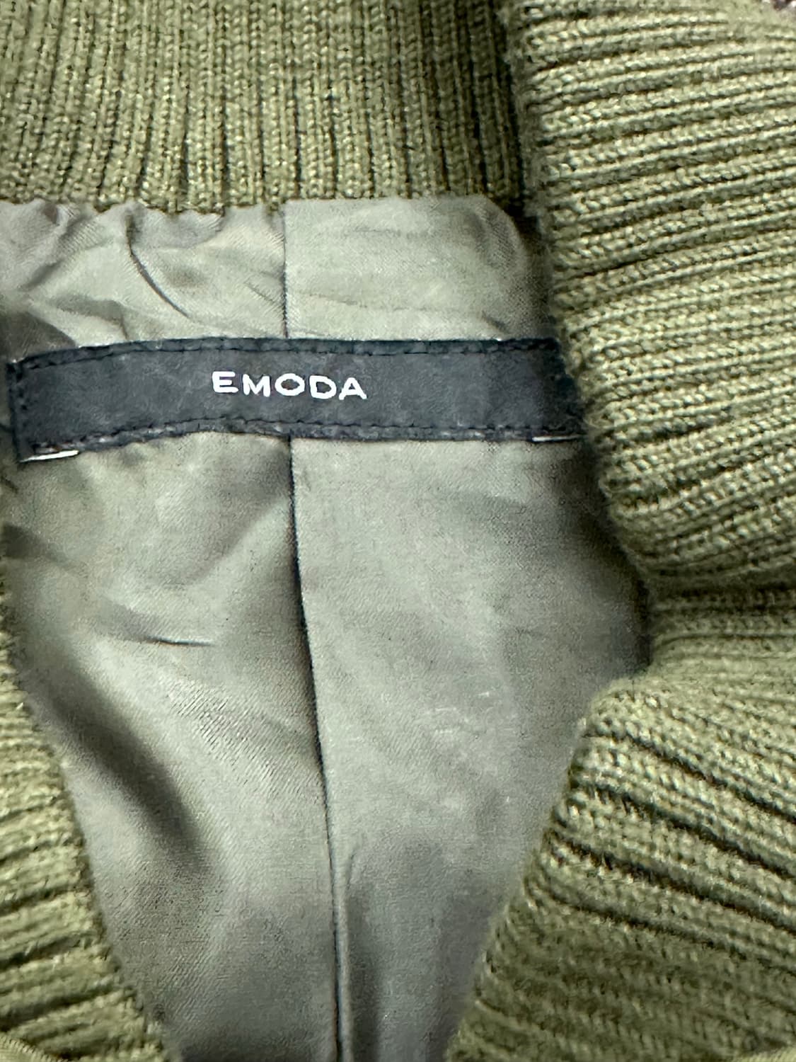 OS)EMODA 빈티지 여성 카키 봄버자켓 상품이미지4