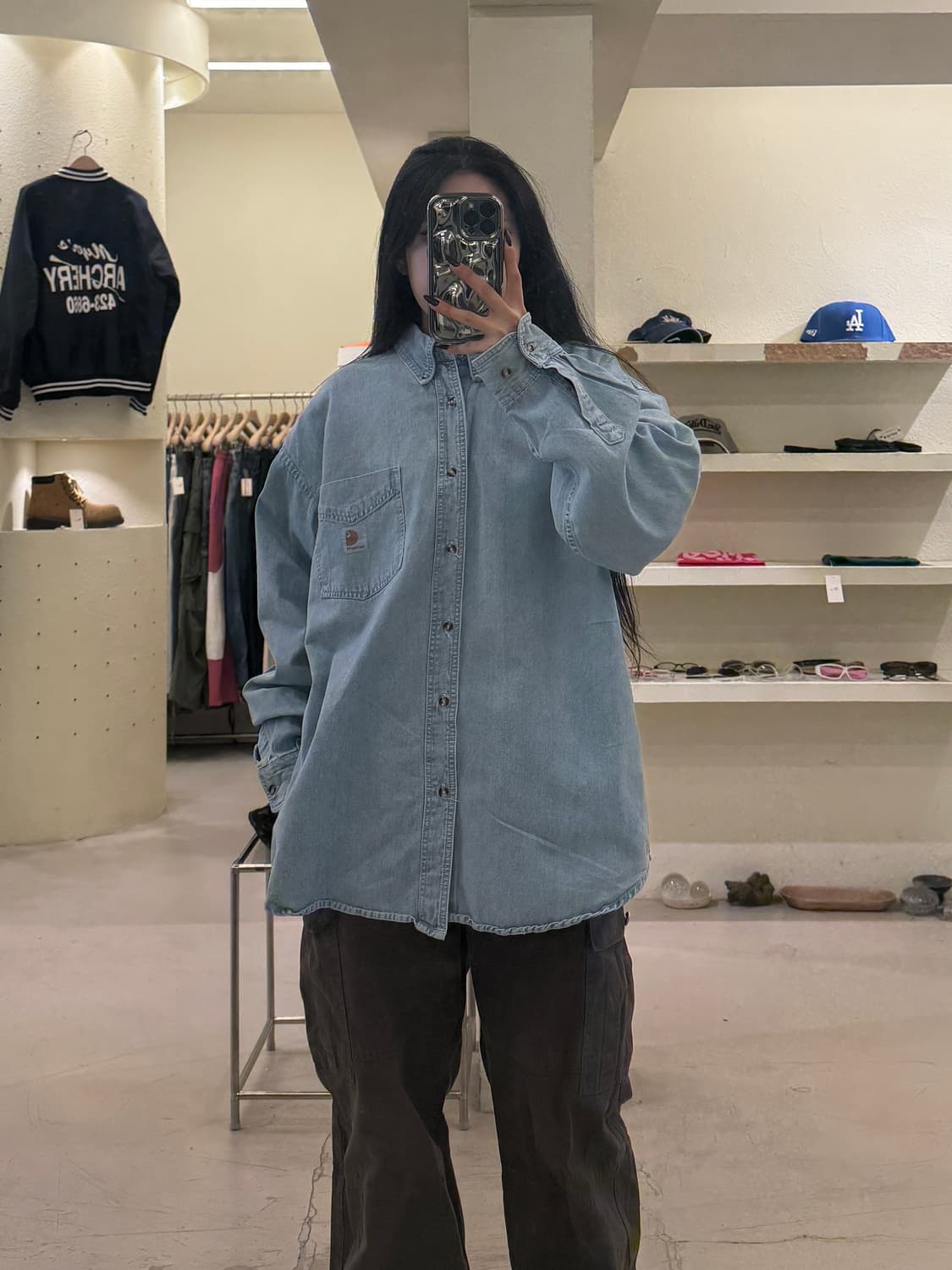 칼하트 워싱 데님 셔츠 U1296 상품이미지1