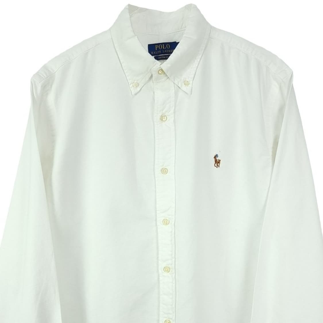 [폴로 랄프로렌] 포니 로고 자수 커스텀핏 셔츠 화이트 M18938 상품이미지4