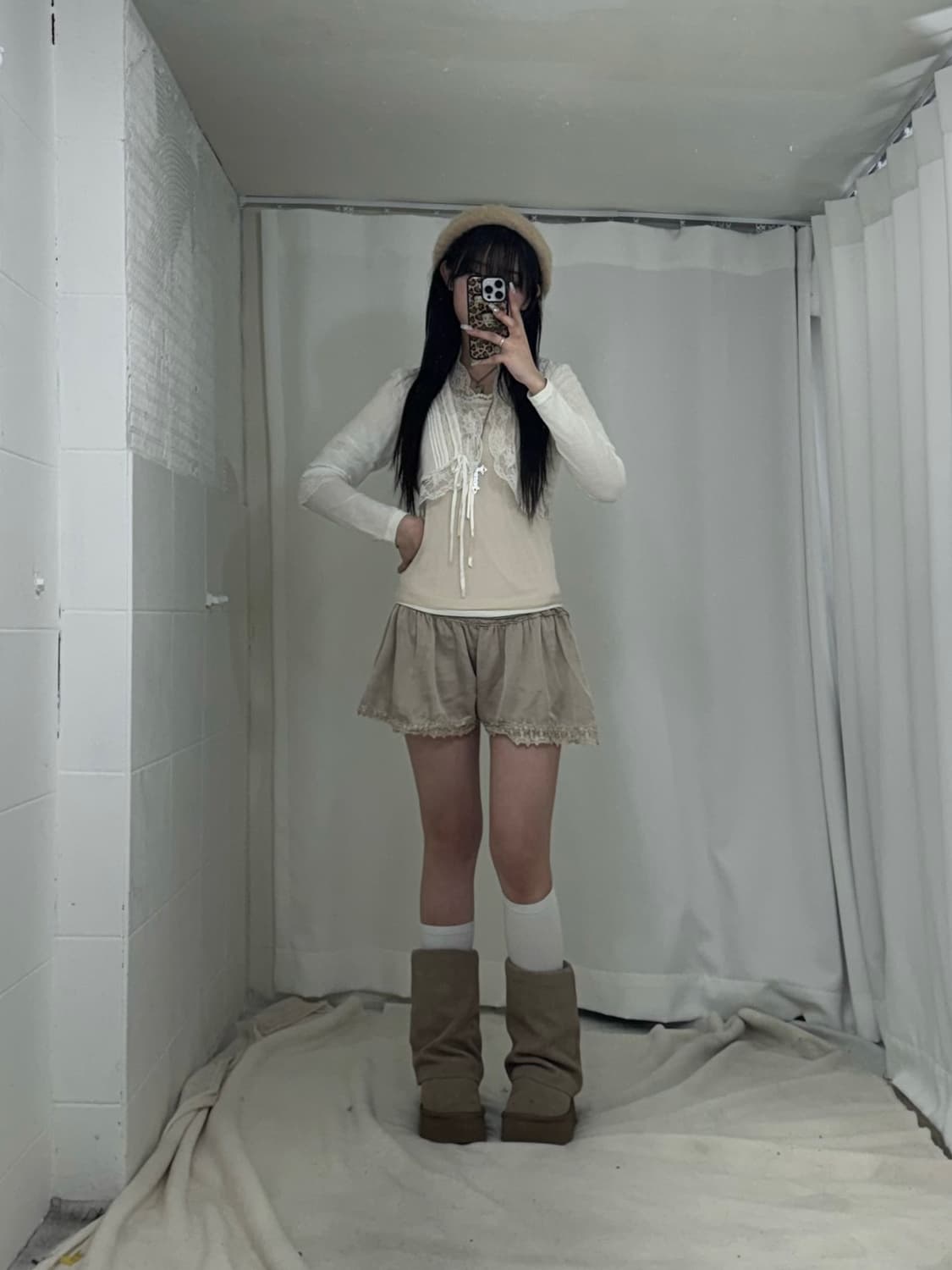 데일리 아야네깔 브라운 라떼갸루 니혼진 코디세트  상품이미지4