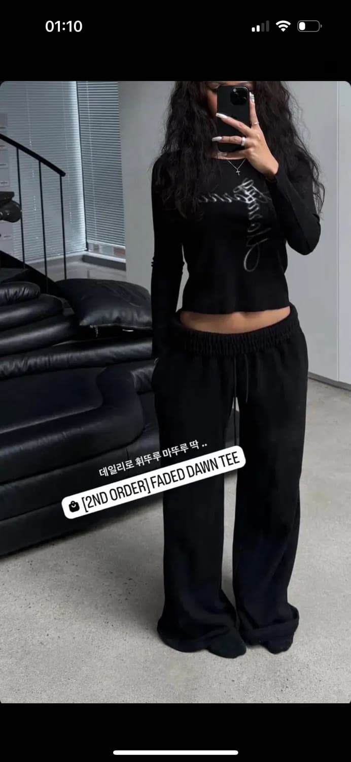 오도어 스킨팬츠 블랙  상품이미지2