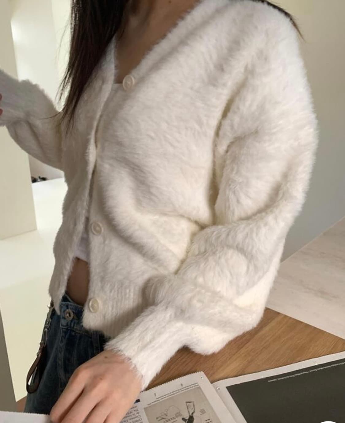 릿킴 퍼 가디건 상품이미지2