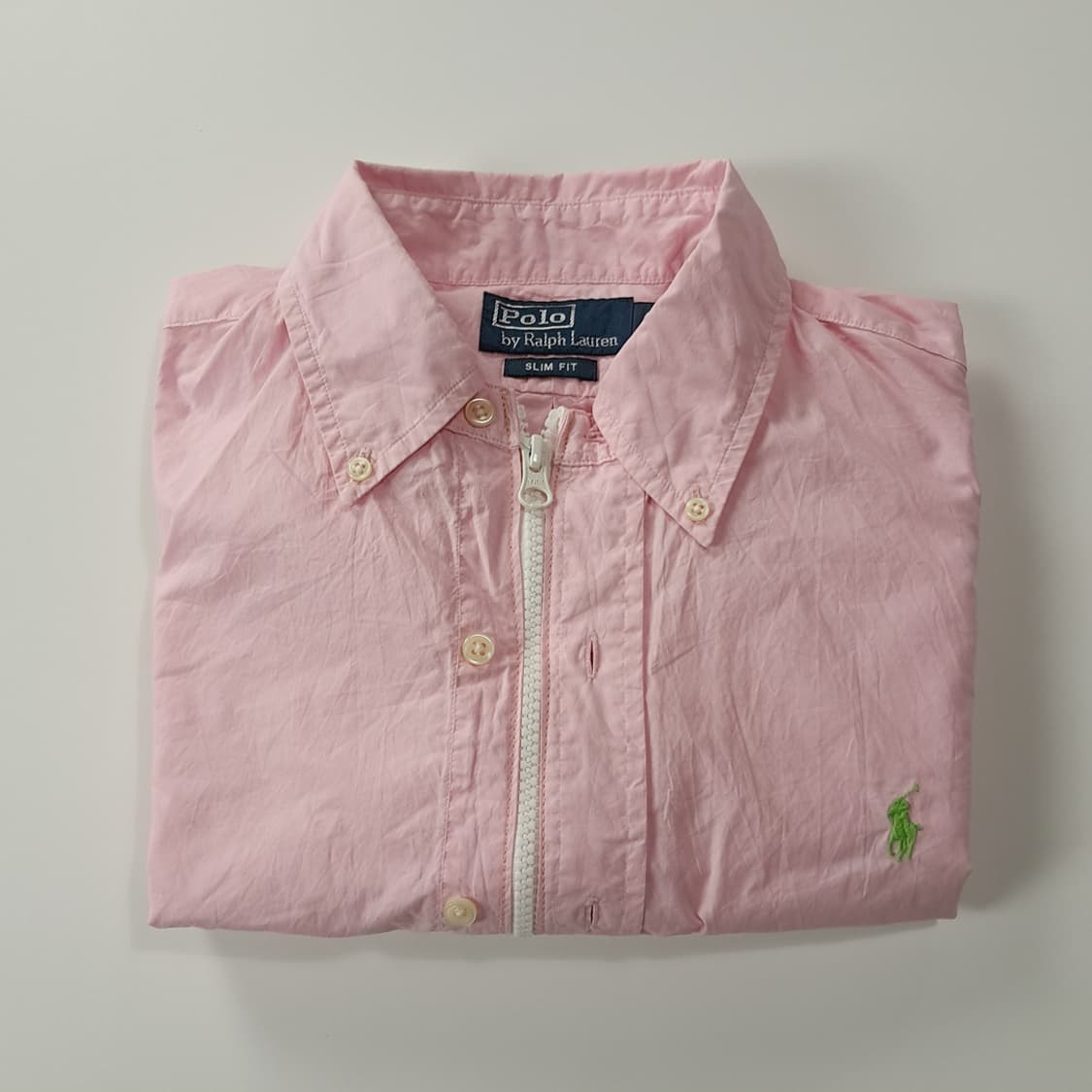 CK333 FREE 폴로 00s 핑크 크롭 셔츠 자켓 상품이미지6