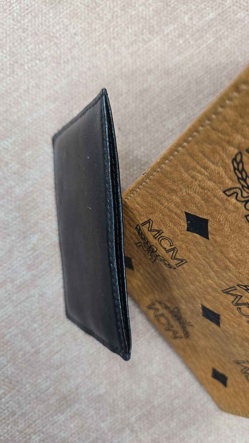 넘버링 1050- 크랙 레더 카드 홀더 블랙/실버 상품이미지3