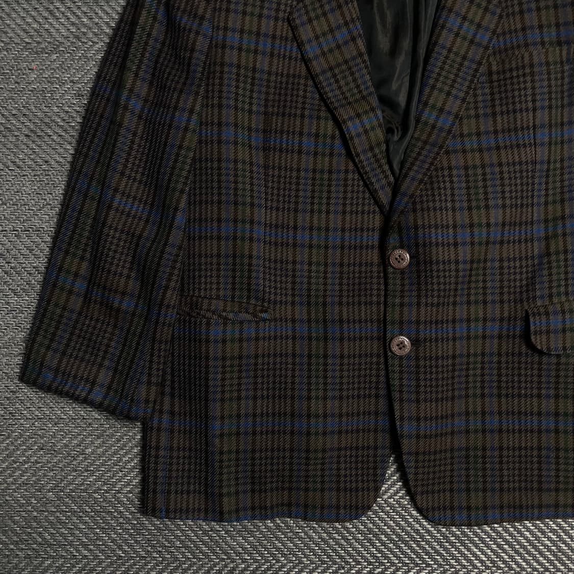 빈티지 아카이브 체크패턴 투버튼 블레이저y 5382 상품이미지3