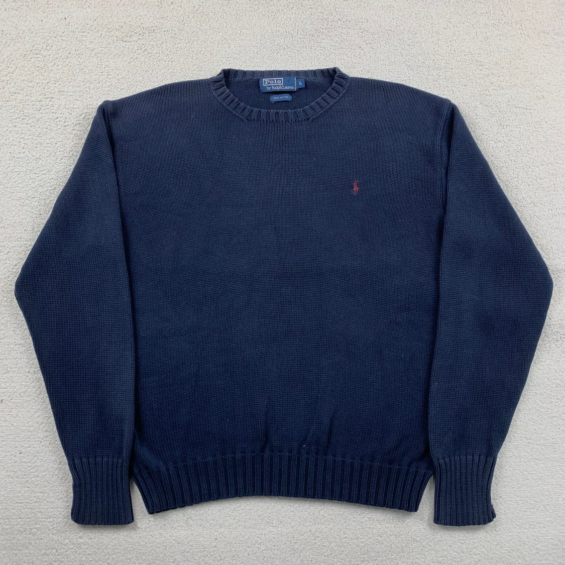 폴로 랄프로렌 포니로고 코튼 니트 네이비  상품이미지1