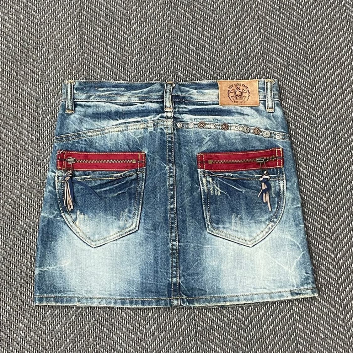 워싱 데님 미니 스커트 v0146 상품이미지2