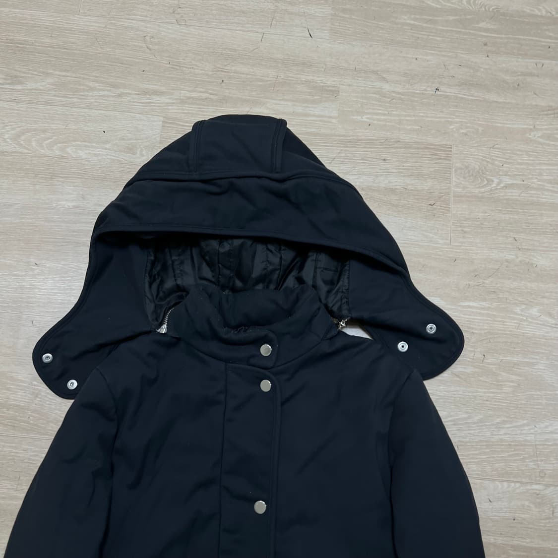 maje 마쥬 여성 프리미엄 비스코스 후드 패딩 [다크네이비] S/90 상품이미지2