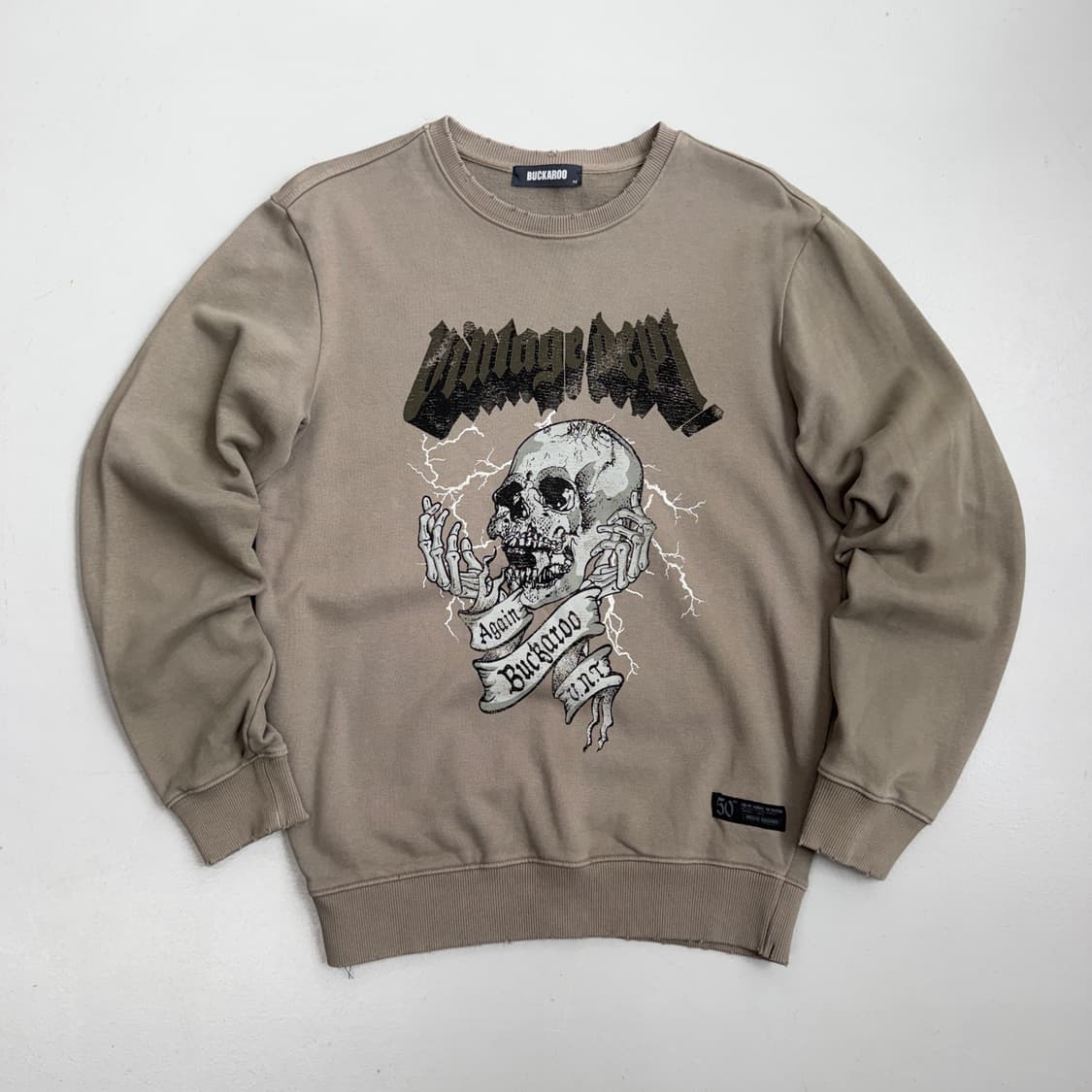 버커루 스컬 해골 메탈리카맛 그런지 맨투맨 상품이미지2