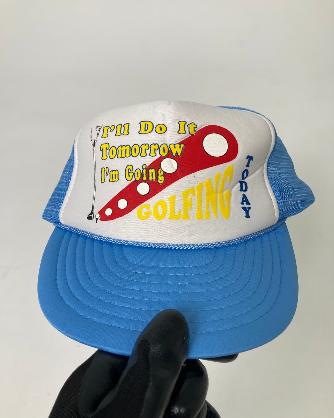 90s Trucker Hat (white/steel blue) 상품이미지1