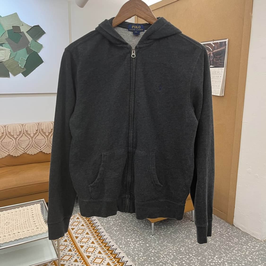 폴로 랄프로렌 빈티지 모던 캐주얼 약기모 후드집업 XL C10520 상품이미지3