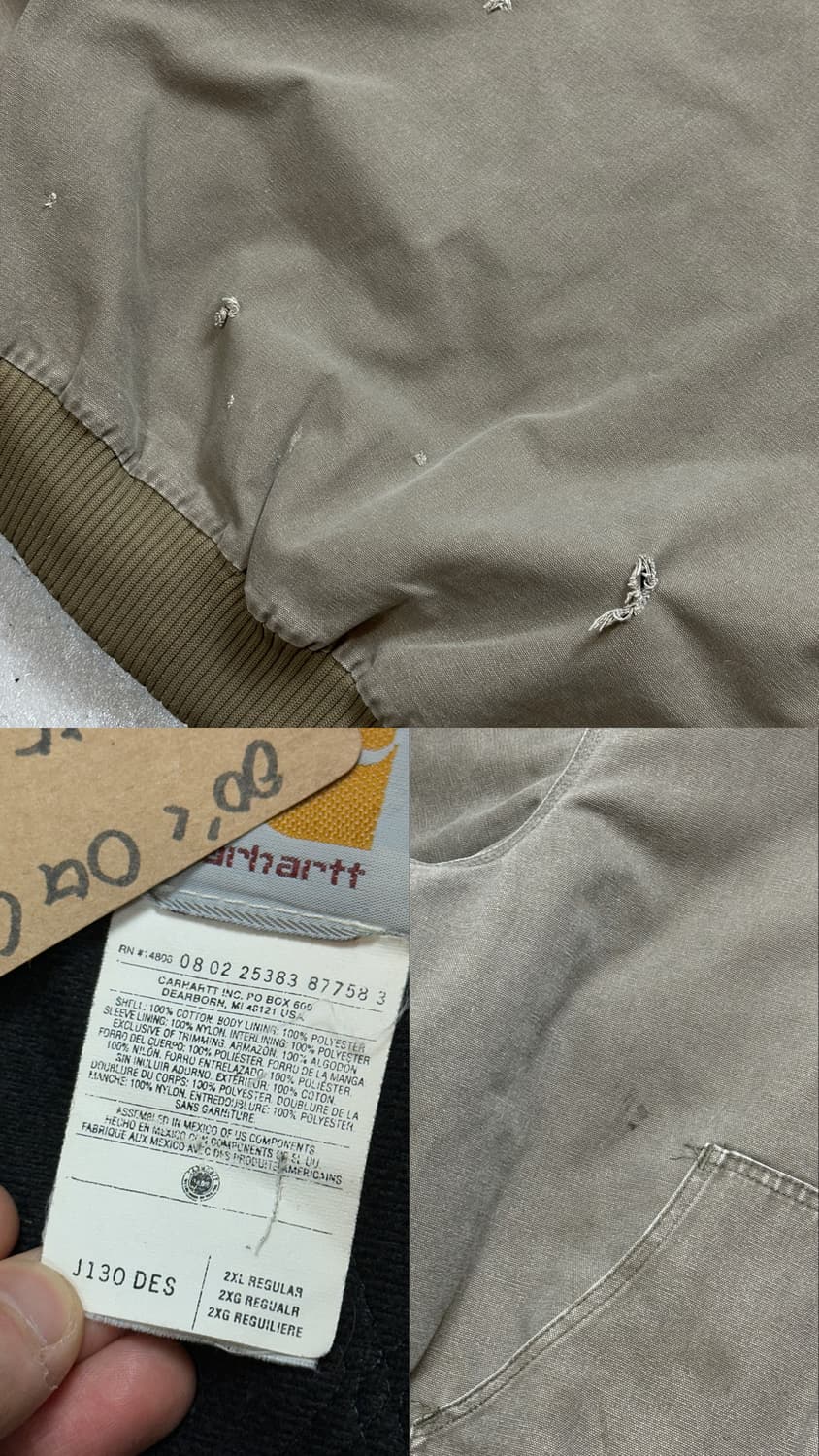 00's OG 칼하트 J130 DES 액티브 자켓 칼하트 후드 자켓 상품이미지9