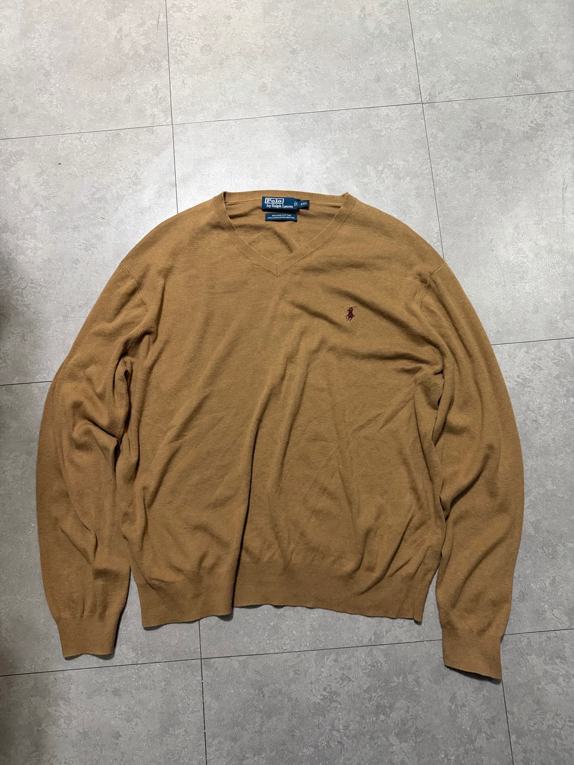 00s 랄프로렌 폴로 베이지컬러 피마코튼 빈티지 니트 110size  상품이미지1