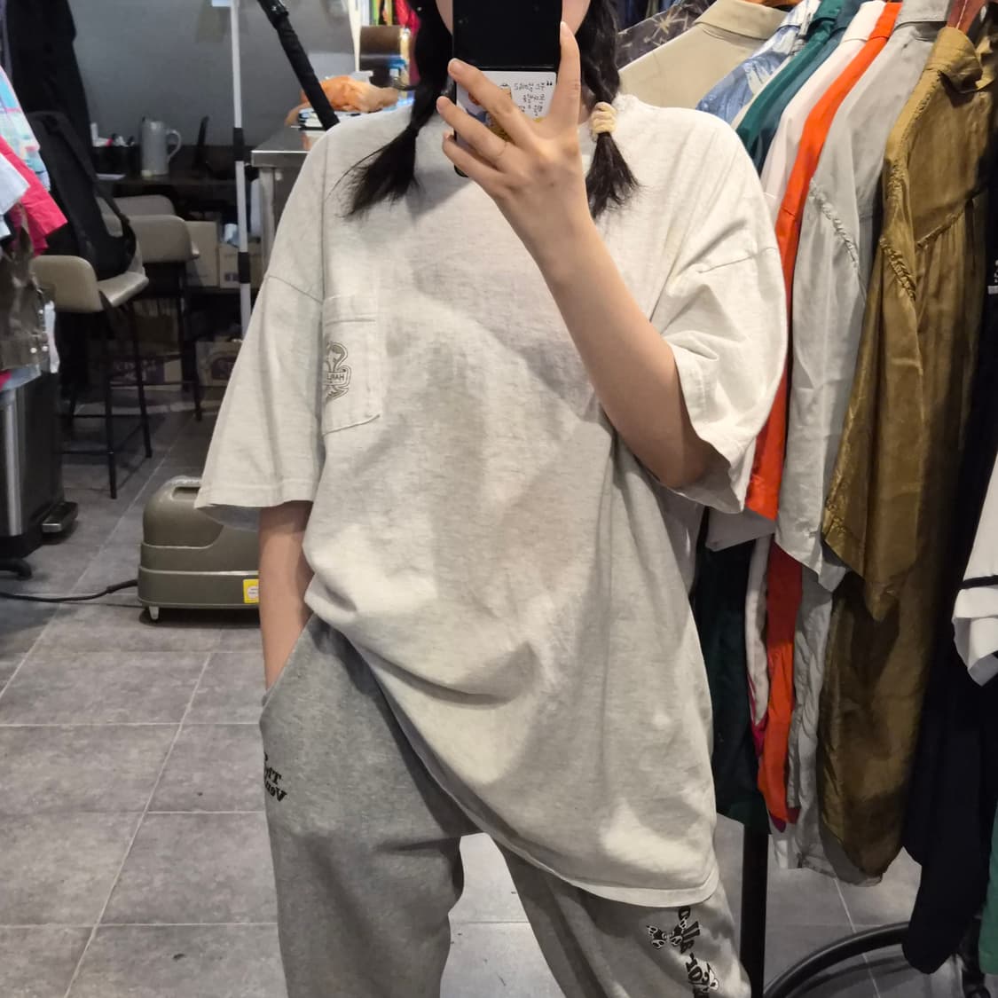 [NO.9] 할리 데이비슨 원포켓 백프린팅 반팔 티셔츠 백멜란지
#no9 상품이미지1