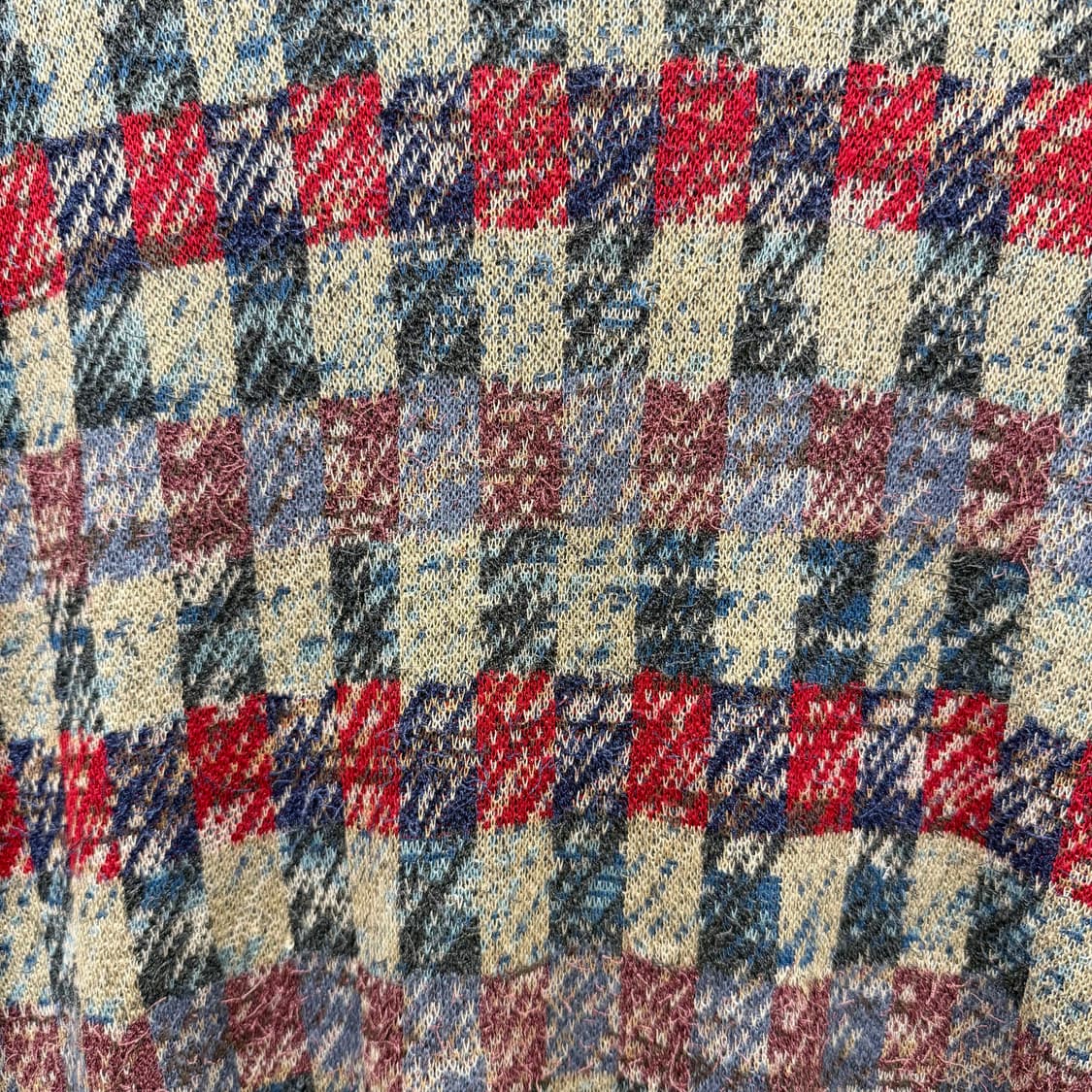 미쏘니 스포츠 니트 반팔 티셔츠 체크 패턴 디테일 멀티컬러 상품이미지6