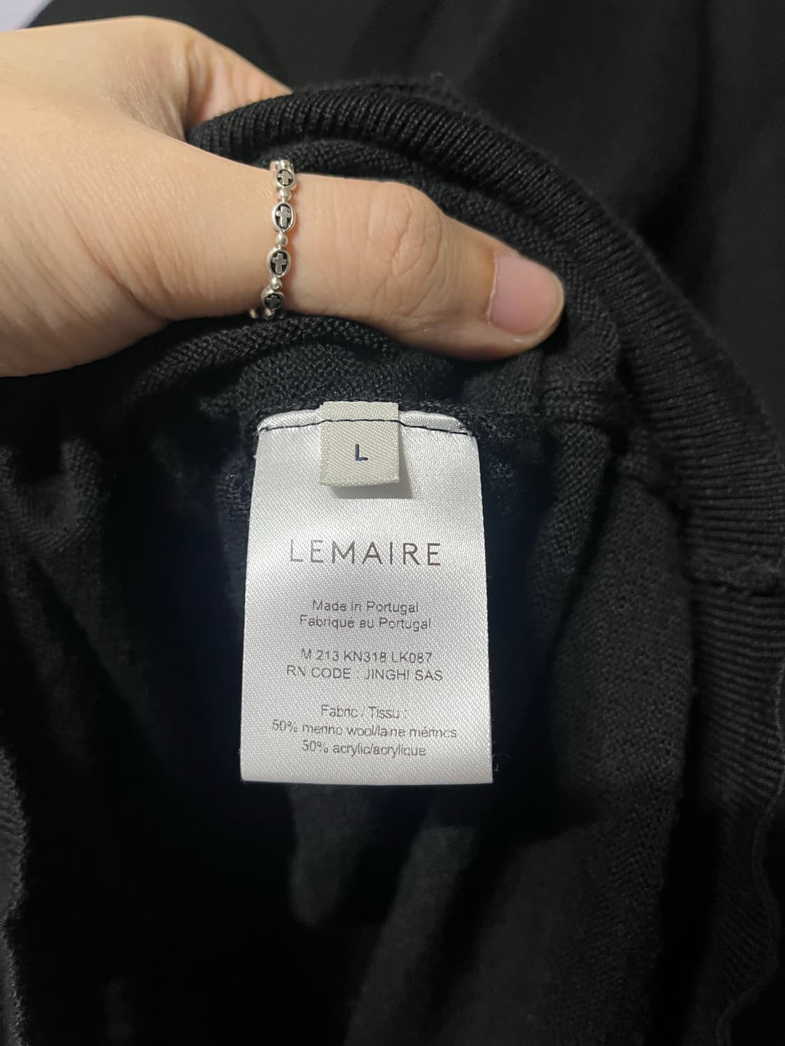 LEMAIRE 르메르 더블 레이어드 터틀넥 울 니트 L 상품이미지4