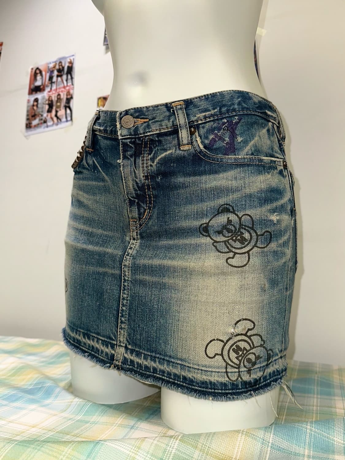 Puck Bear denim skirt 상품이미지1