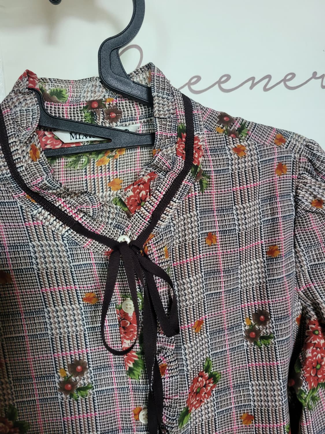 히메카지 플로럴 리본 블라우스 상품이미지2