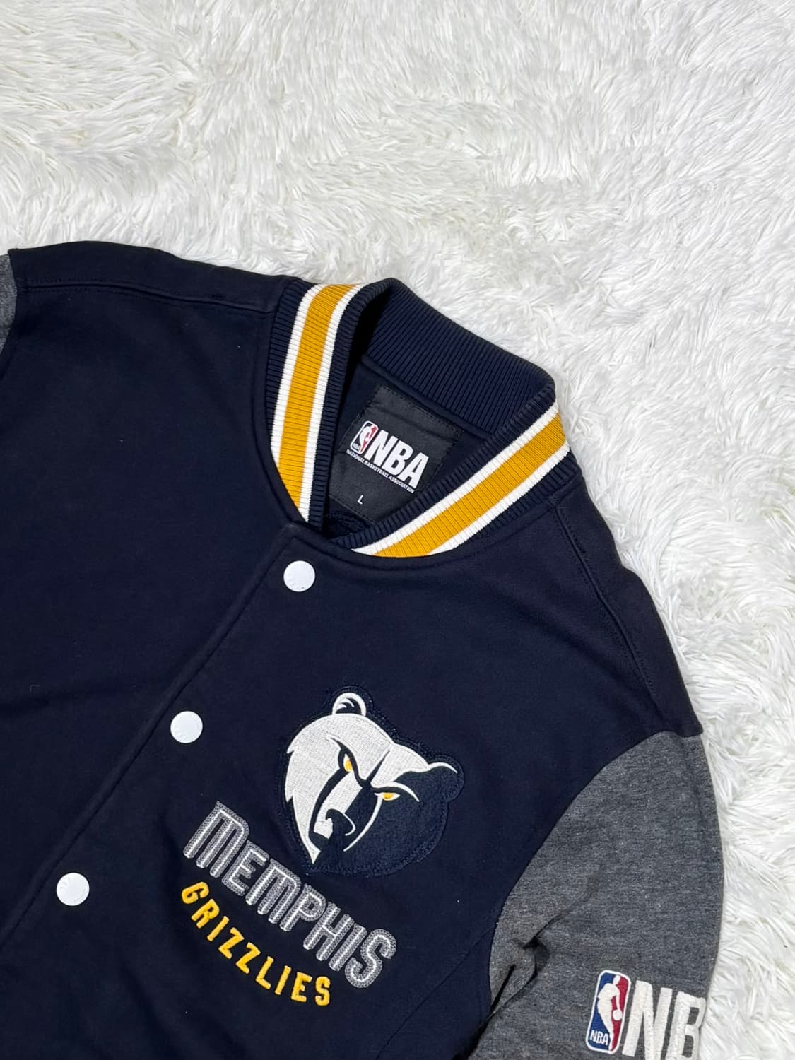 NBA 멤피스 그리즐리스 코튼 바시티 자켓 상품이미지5